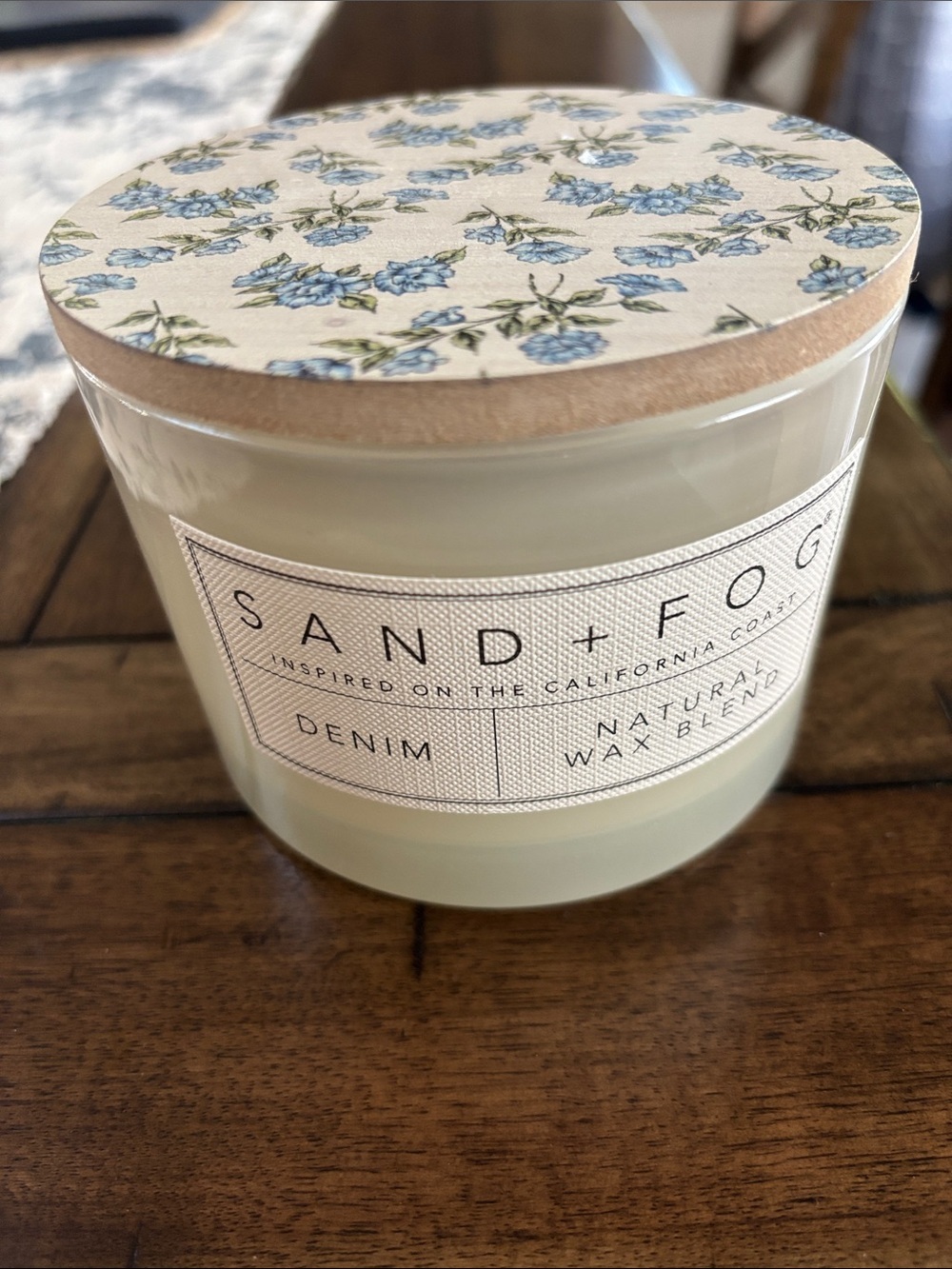 SAND + FOG Denim Natural Wax Blend Candle - Navy